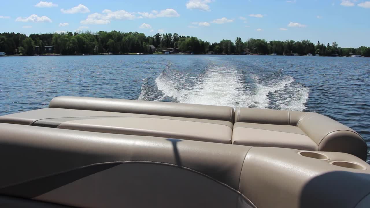 Water Splashing From A Sailing Boat In Kawartha Lakes, Ontario, Canada - rolling shot