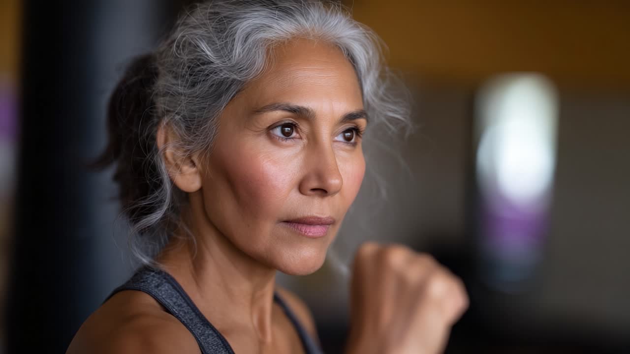 Focused and Determined: Empowering Moments Captured from a Video Featuring a Resilient Individual Preparing for Action