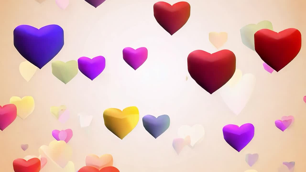 화려한 하트 배경