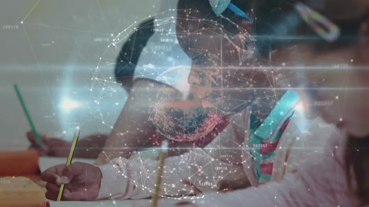 animación de redes de conexiones entre escolares y maestros en el aula