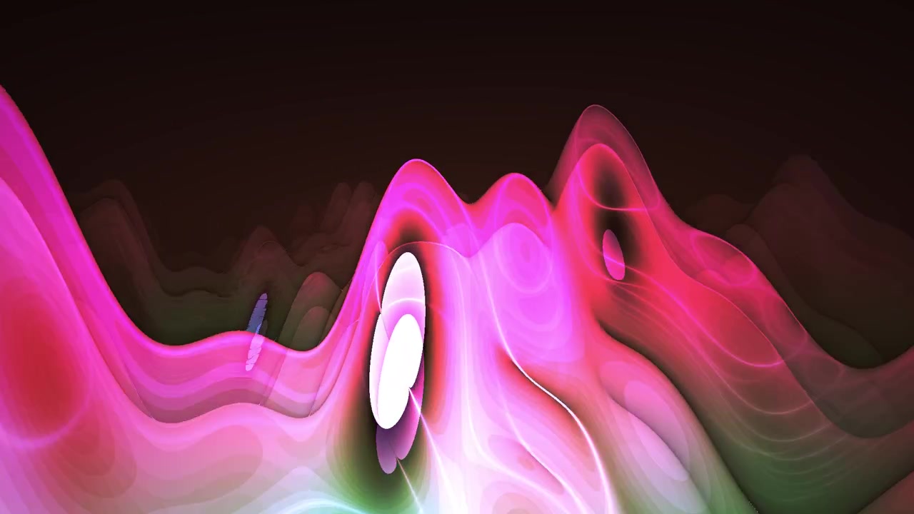 Abstract Fluid Waves with Vibrant Pink and Green Colors