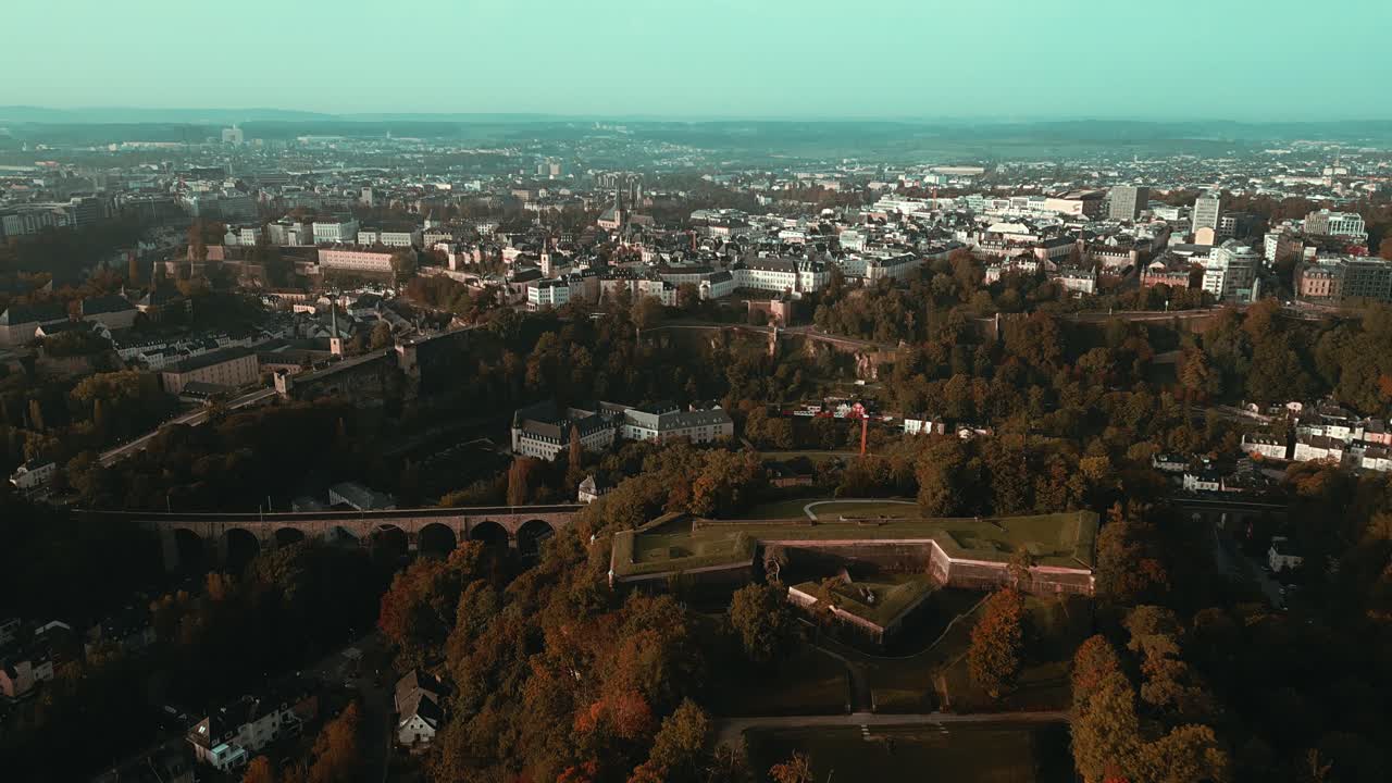 Drone footage of Mudam in Luxembourg