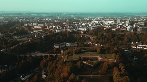 drone footage of mudam in luxembourg