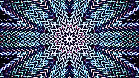circle shape of line wave motion, colorful, on black background