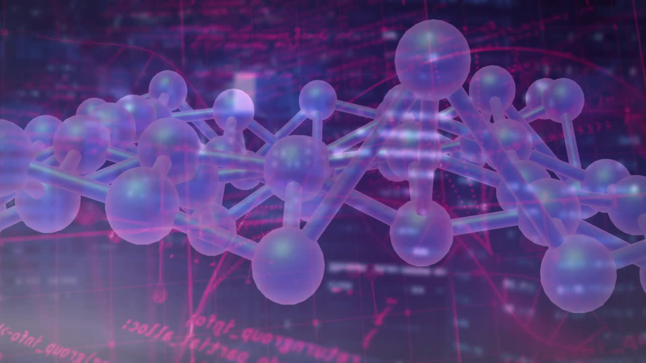 animación de la cadena de adn y procesamiento de datos sobre el paisaje urbano