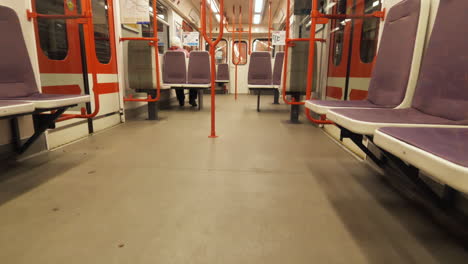 Moving-in-Almost-Empty-Metro-Train-During-Covid-19-Virus-Pandemic