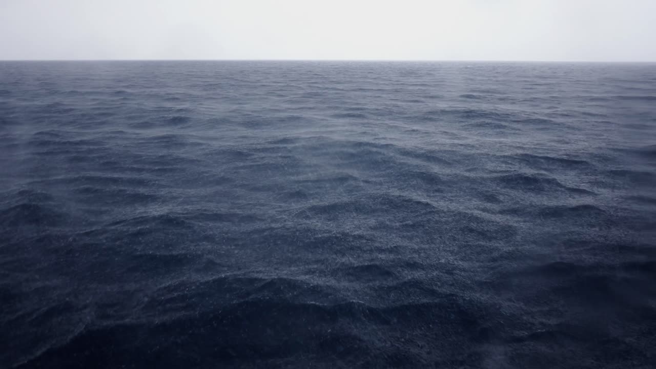 Choppy Ocean under an Overcast Sky