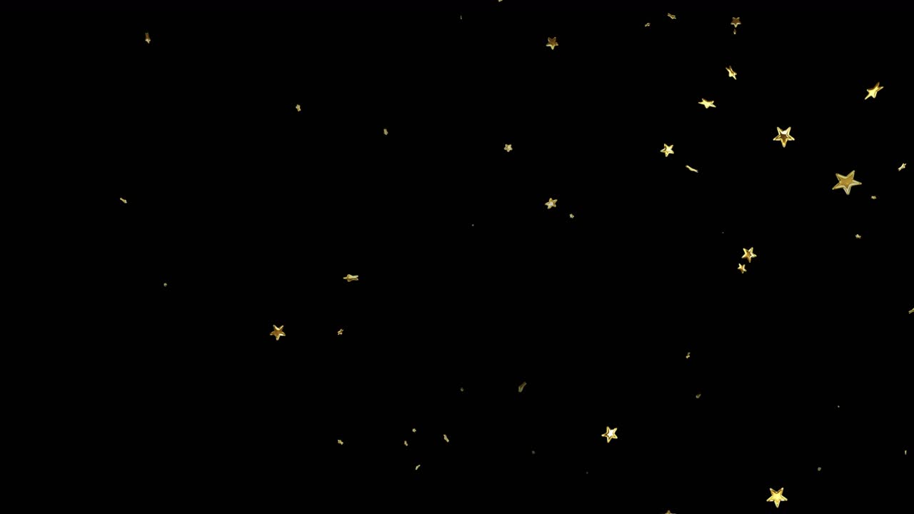 Gold ornate Happy Diwali text drawing from center flare, stars and confetti drifting to celebrate