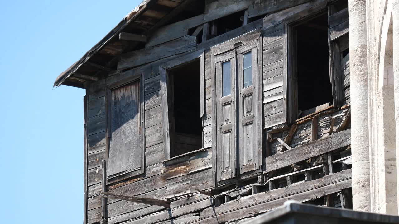 A Decaying Wooden Building