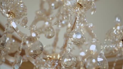 close up of a beautiful crystal chandelier