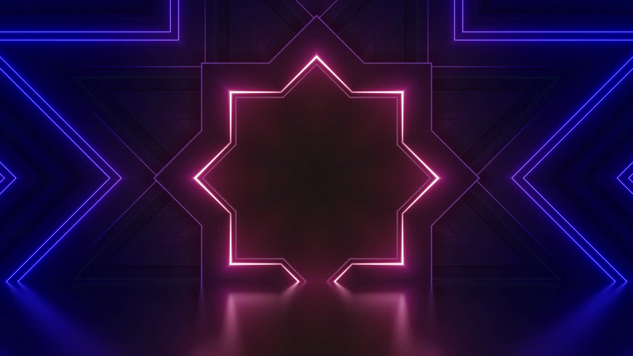 네온 기하 배경