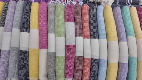 colorful patterned towels