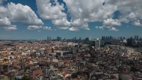 scenic clouds time lapse over turkish city before earthquake disaster