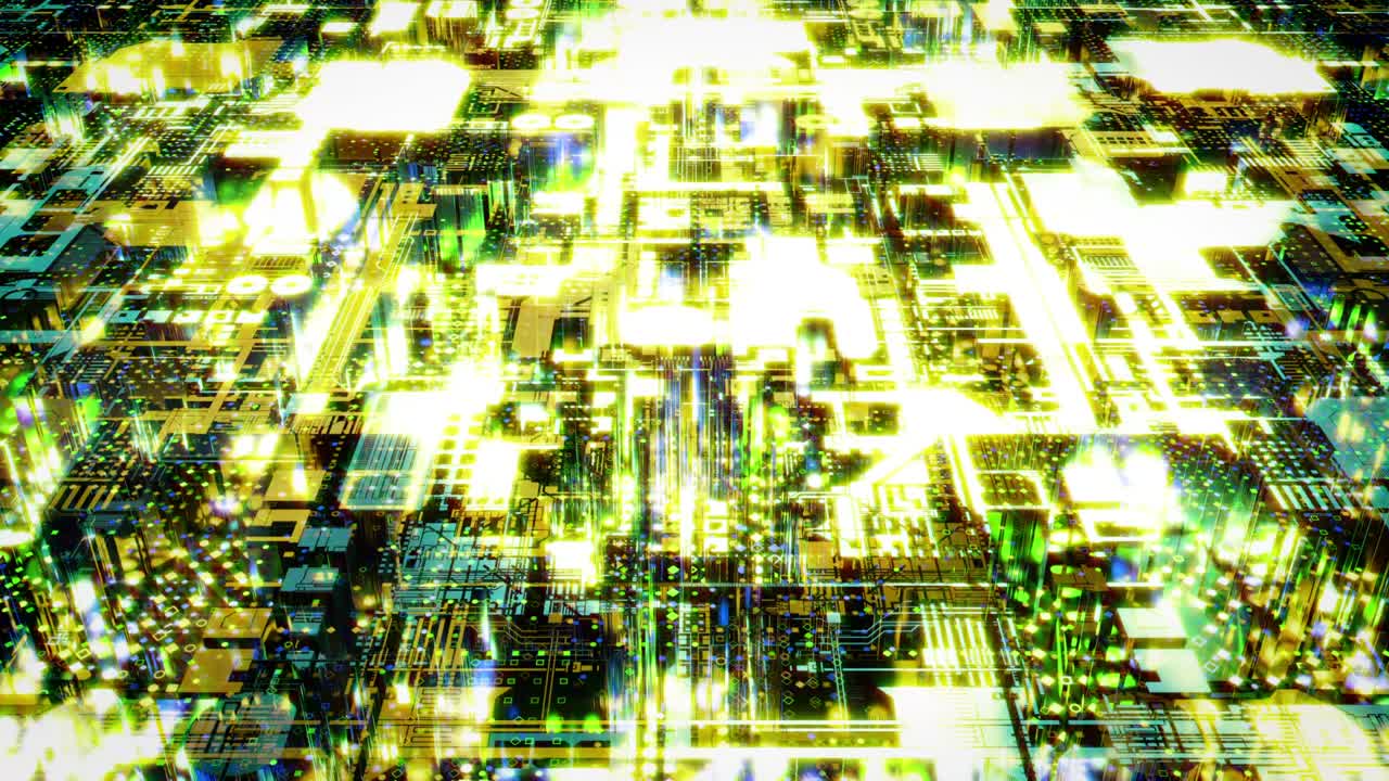iluminación verde abstracta fondo digital de alta tecnología cyber punk