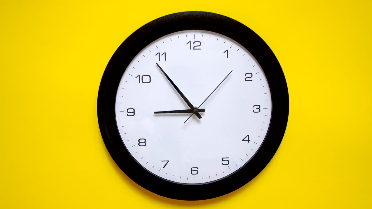 the clock hand moves back and forth