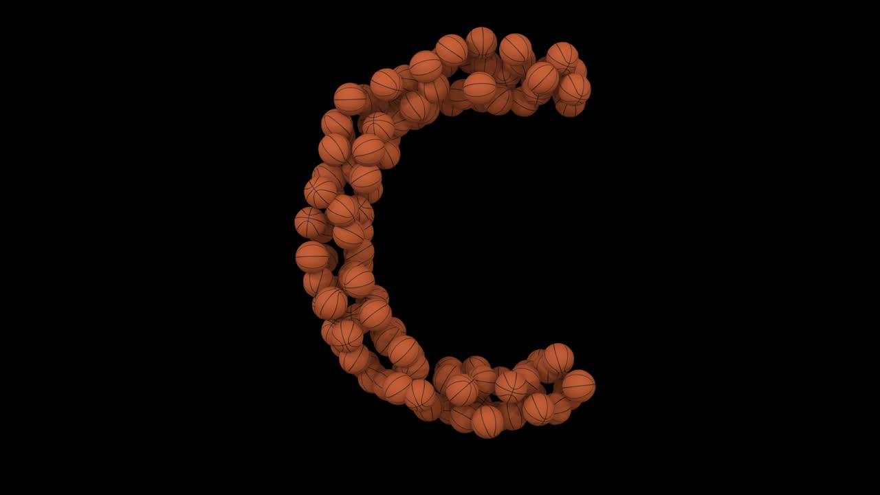 Basketball Looping Animation  Letter C