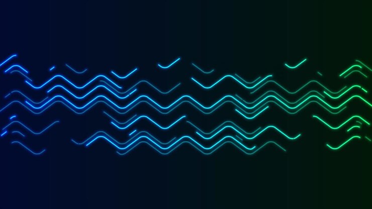 Sfondo animato di tecnologia futuristica con linee al neon