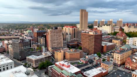 Luftbahn-Albany-Ny,-Skyline-Von-New-York