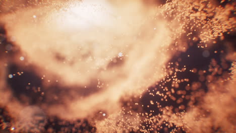 fantastic dense flowing particles background, 3d rendering.