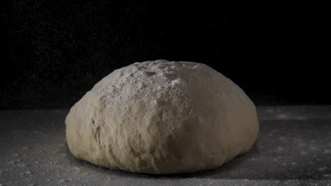 preparing dough for baking