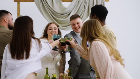 people enjoying the banquet