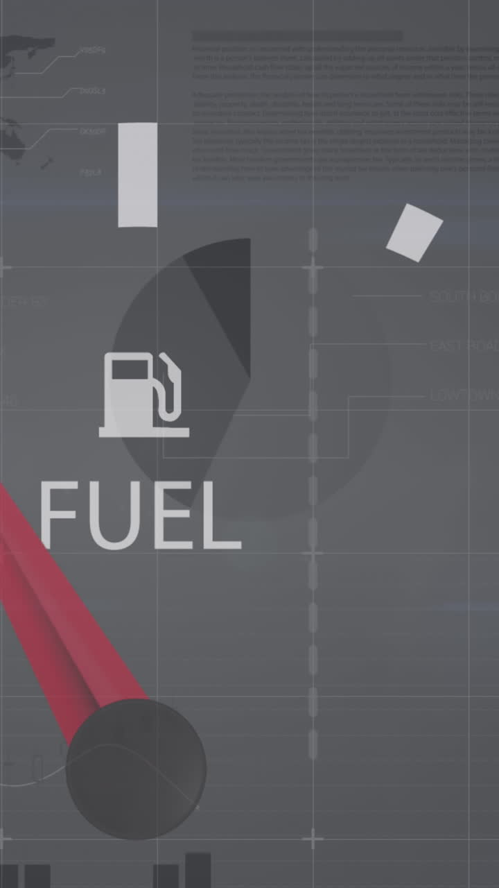 자동차 패널 위의 데이터 처리의 애니메이션