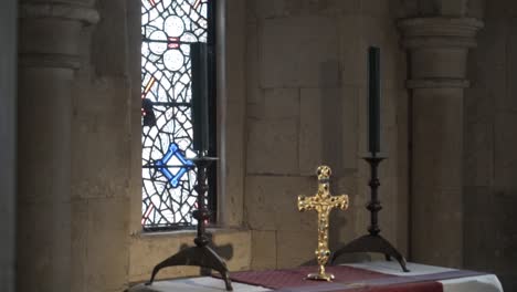 religious altar in a historic chapel