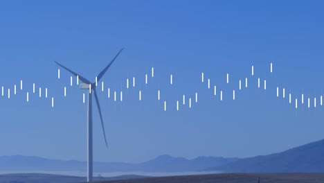 animation of data processing over wind turbine