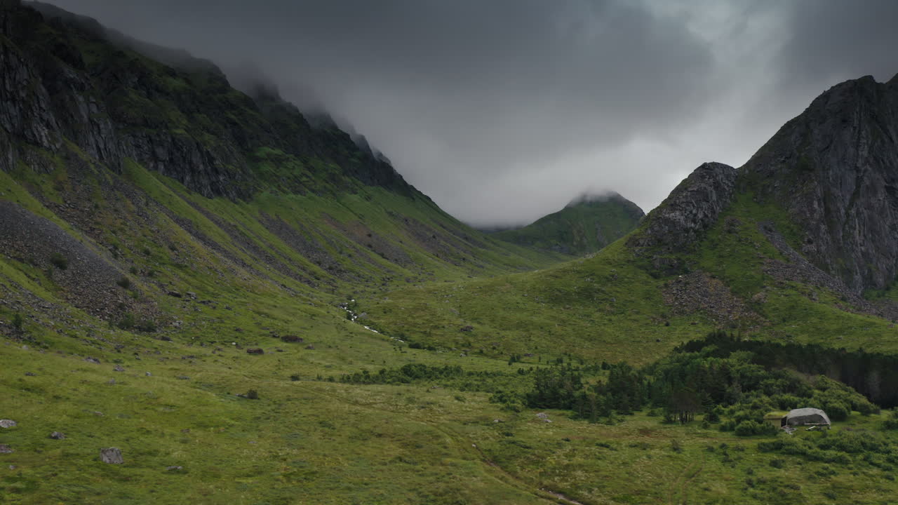 Lofoten Islands aerial landscape