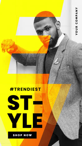 stylish man fashion advertisement