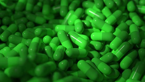 pile of green capsules