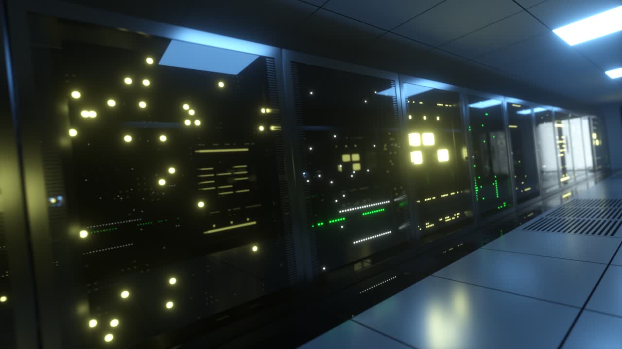 Modern Data Center Interior