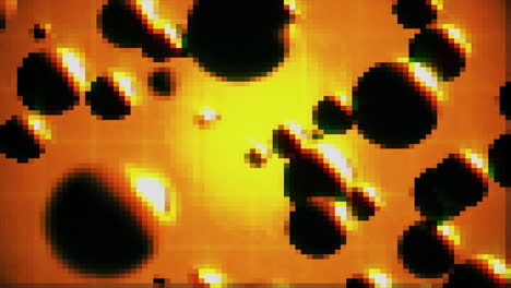 abstract pixel art spheres