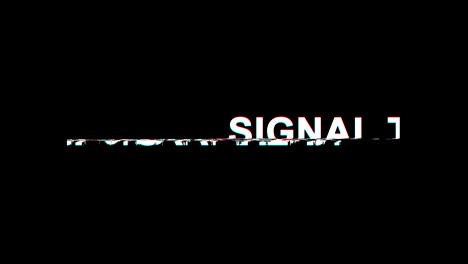 signal test glitch effect text digital tv distortion 4k loop animation