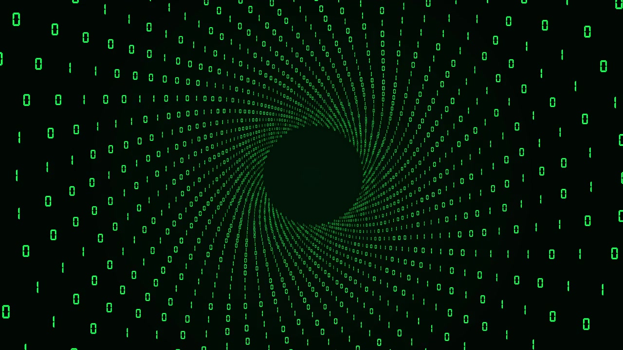 Digital binær kode tunnelanimation