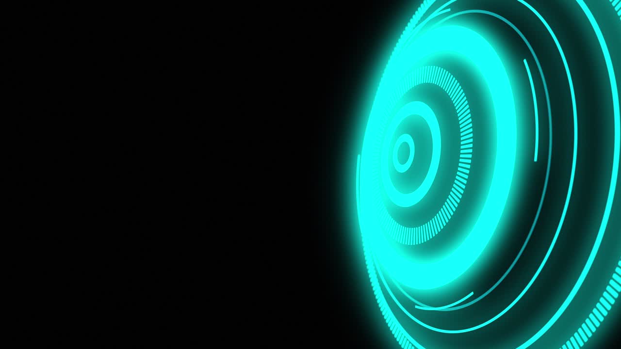 futurista colorido hi-tech 3d círculo bucle movimiento girar interfaz hud elemento de tablero para concepto de tecnología digital