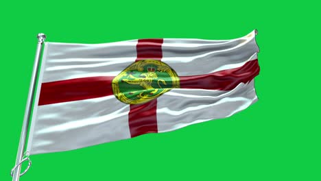 4k highly detailed flag of alderney - alderney flag high detail - national flag alderney wave pattern loopable elements