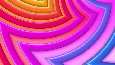 abstract 3d seamless bright rainbow colors background in 4k with waves. multicolored gradient stripes move cyclically in simple cartoon creative style. looped smooth animation.