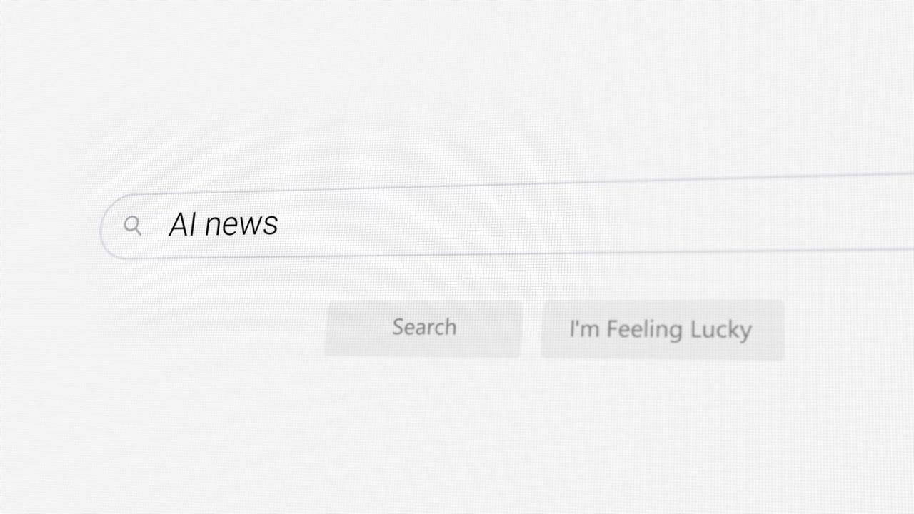 Ricerca di notizie sull'IA sul browser Internet