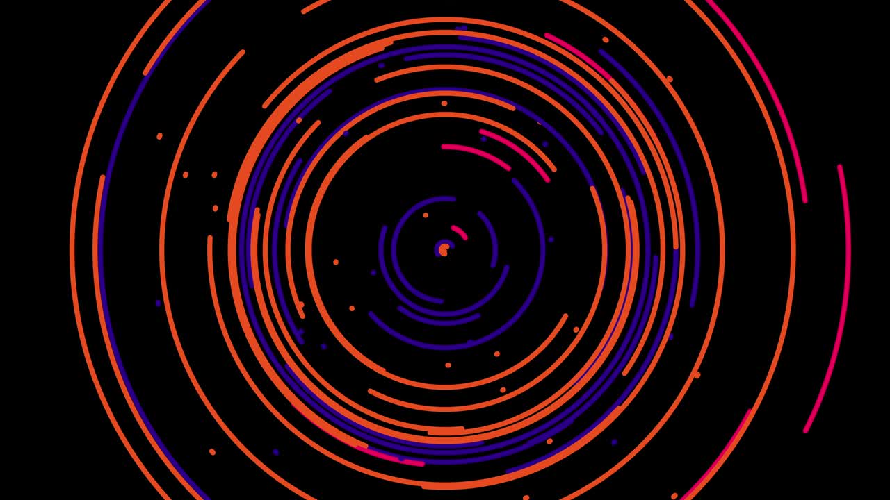 Abstract circular radial lines motion background 4k