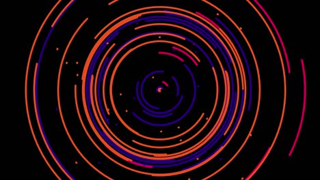 líneas radiales circulares abstractas fondo de movimiento 4k