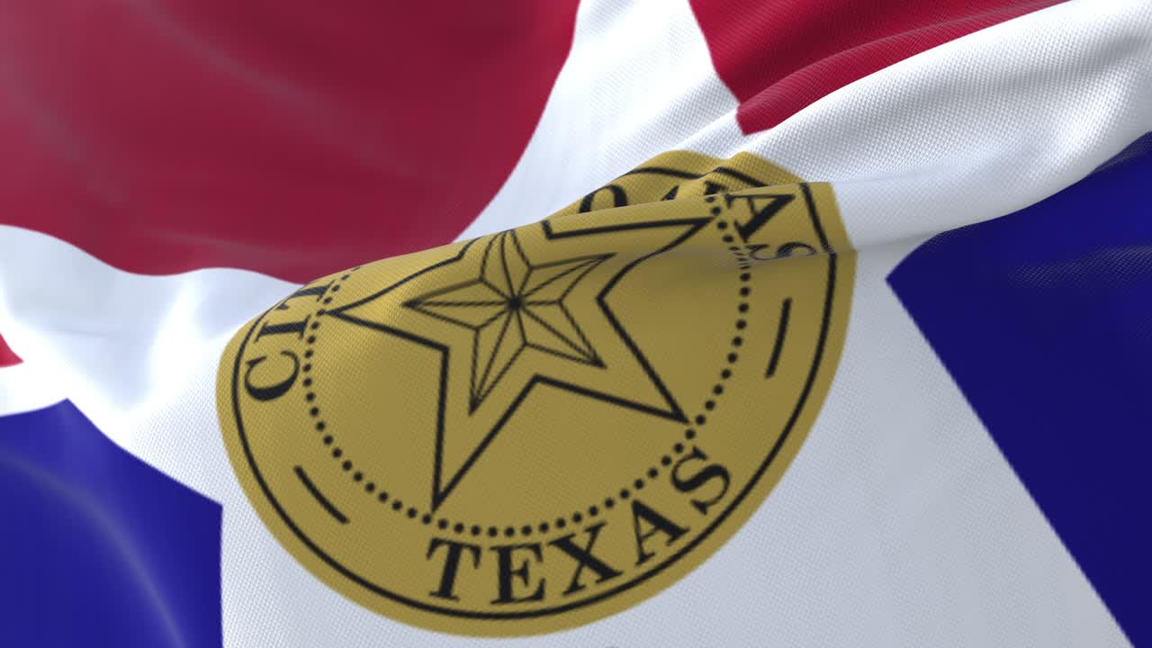 Flag of Dallas, city of United States of America - loop