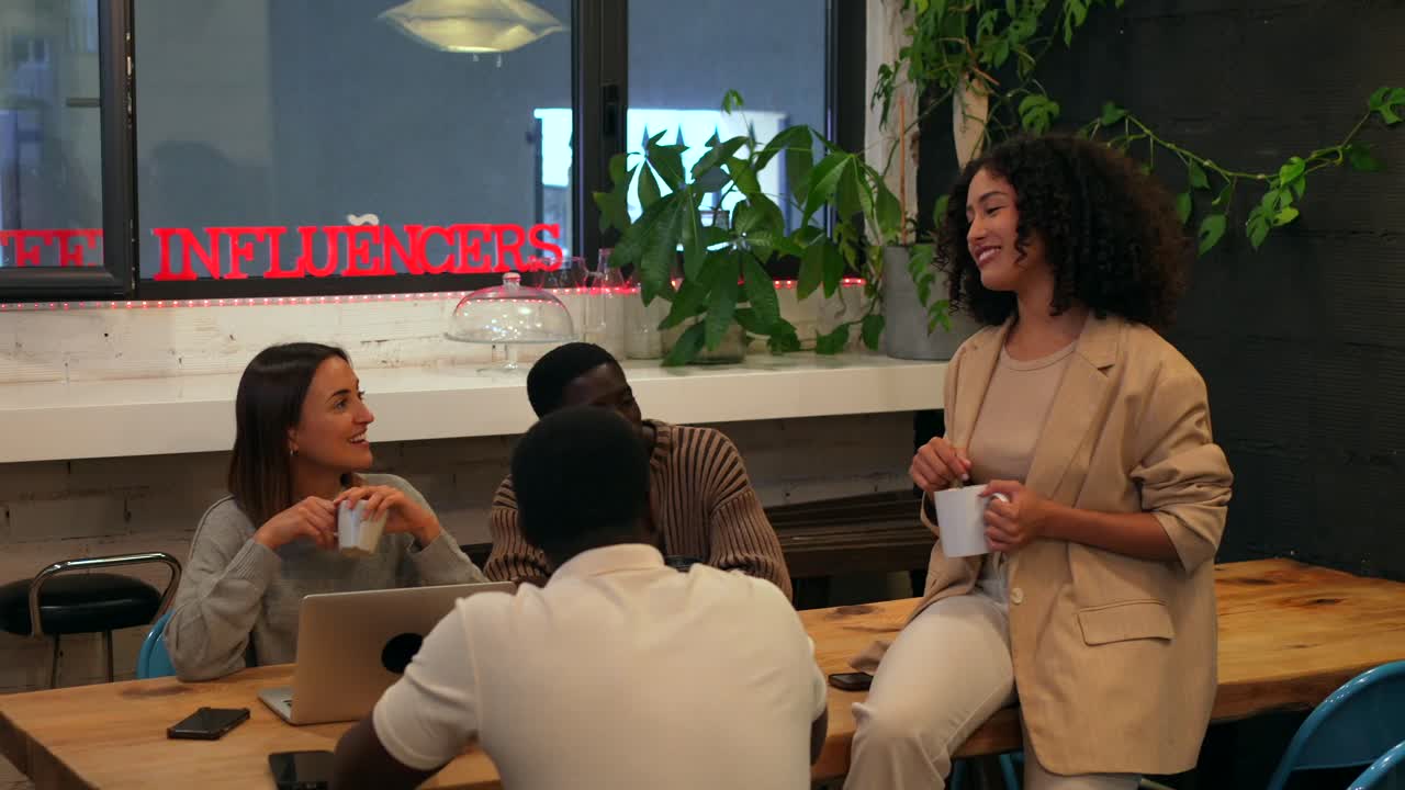 Business Meeting in Modern Office Space