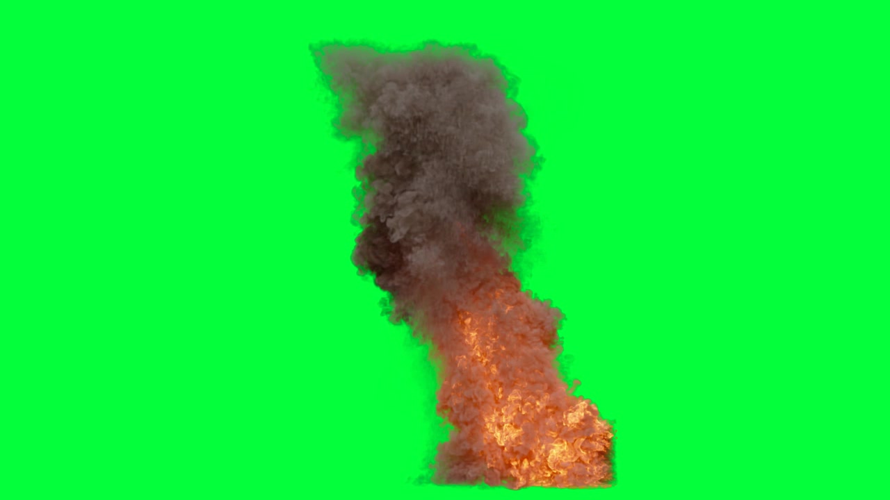 Explosion Fire Effects on Green Screen | Premium Stock Video Footage
