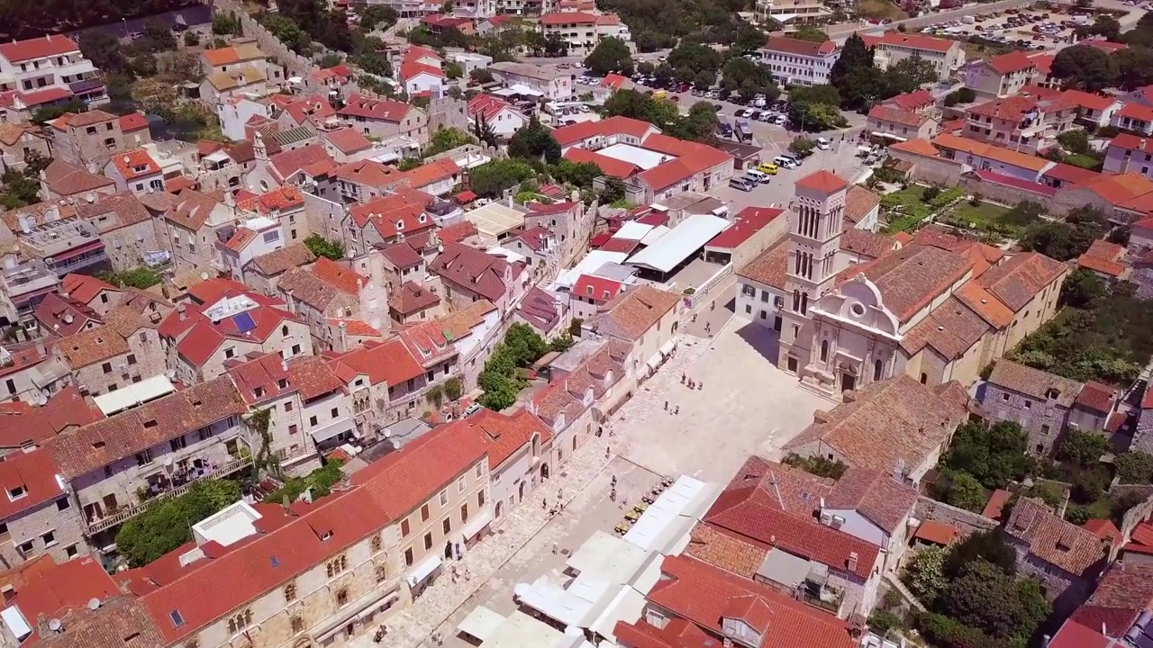 Croazia Hvar - San Stefano, ripresa con drone della torre