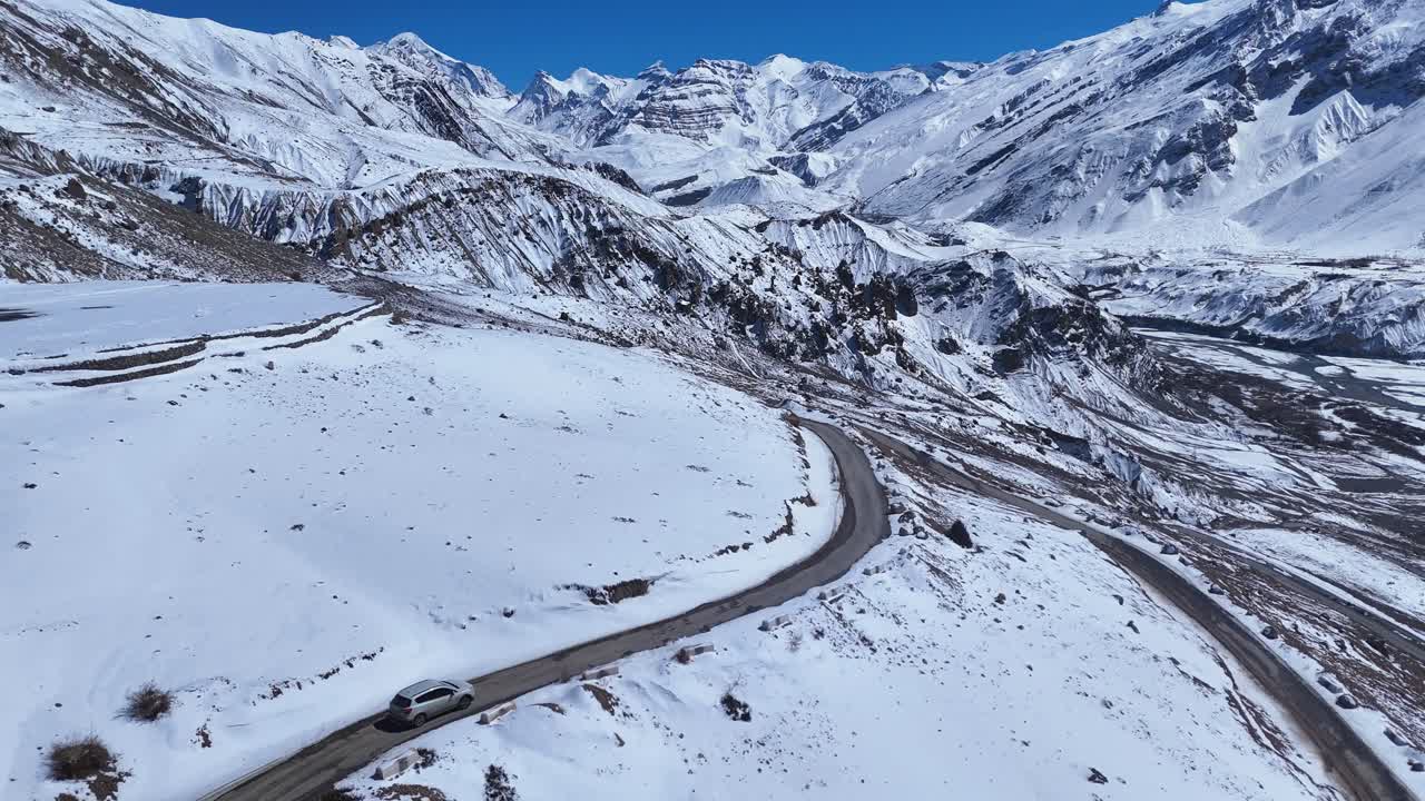 Snowy Mountain Road, Aerial View