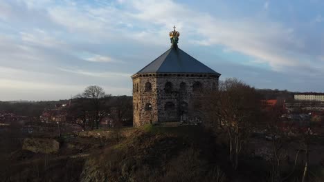 4k aerial footage over gothenburg city