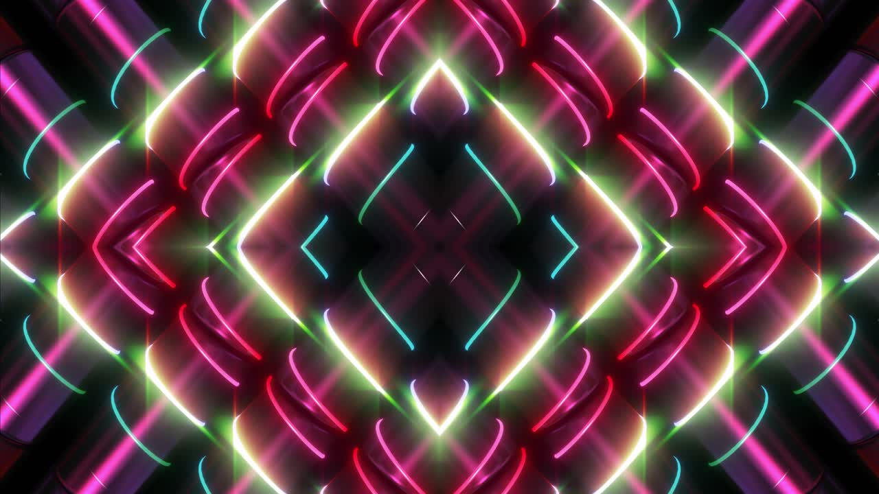 Modello geometrico astratto al neon