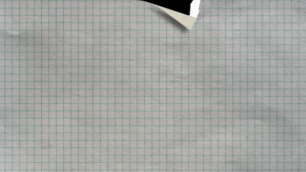 Animated Grid Paper Peeling and Tearing Transition