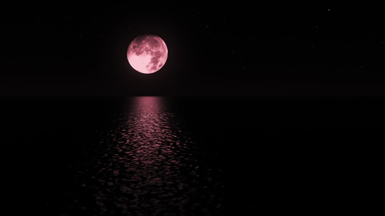 Moonlit Night Over Water